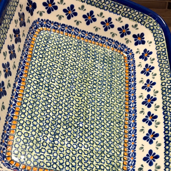 Blue Rose Polish Pottery 12”x9.75” Casserole Dish - Picture 6 of 10